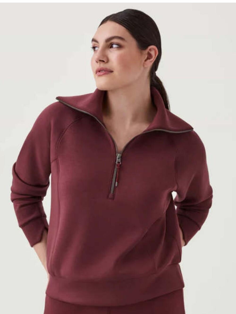 SPANX AirEssentials Half Zip Pullover Sweatshirt